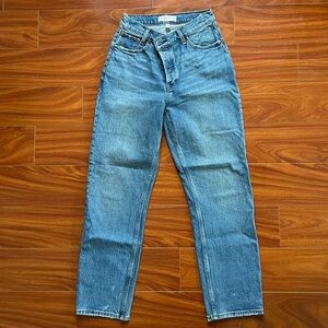 Abercrombie & Fitch Curve Love The Dad High Rise Jean Crossover Waist 25/0s